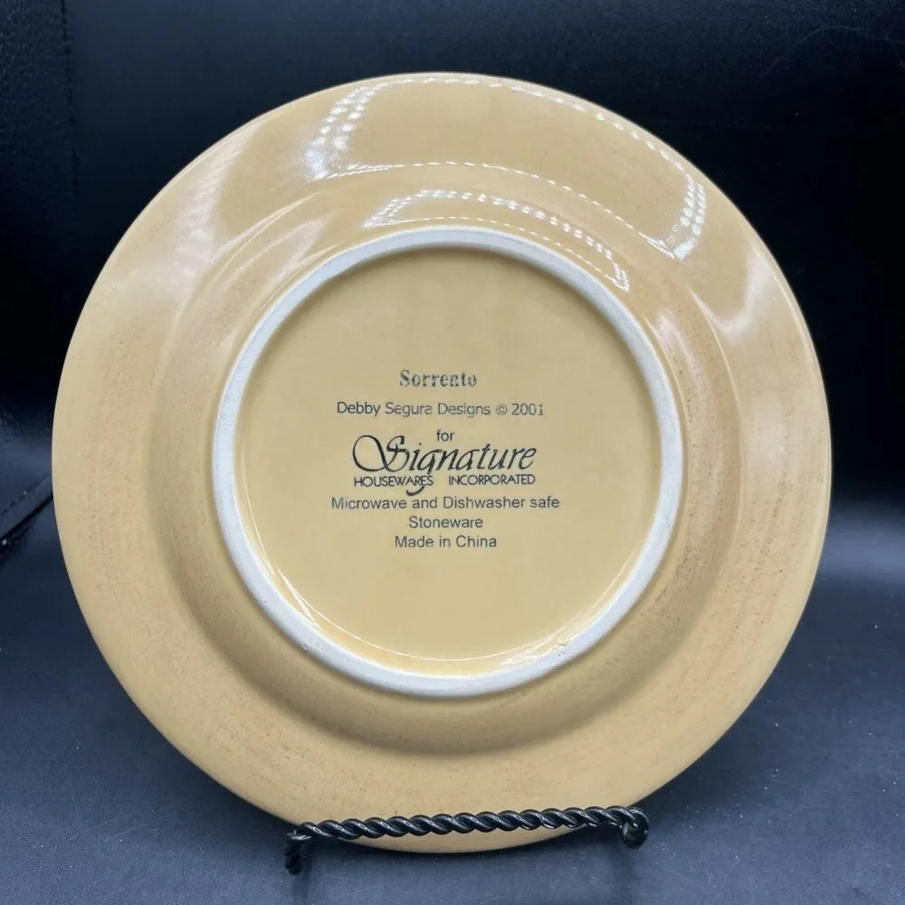 Signature Sorrento Wheat Stoneware Salad Plate Beige/Harvest Yellow 8 1/4”